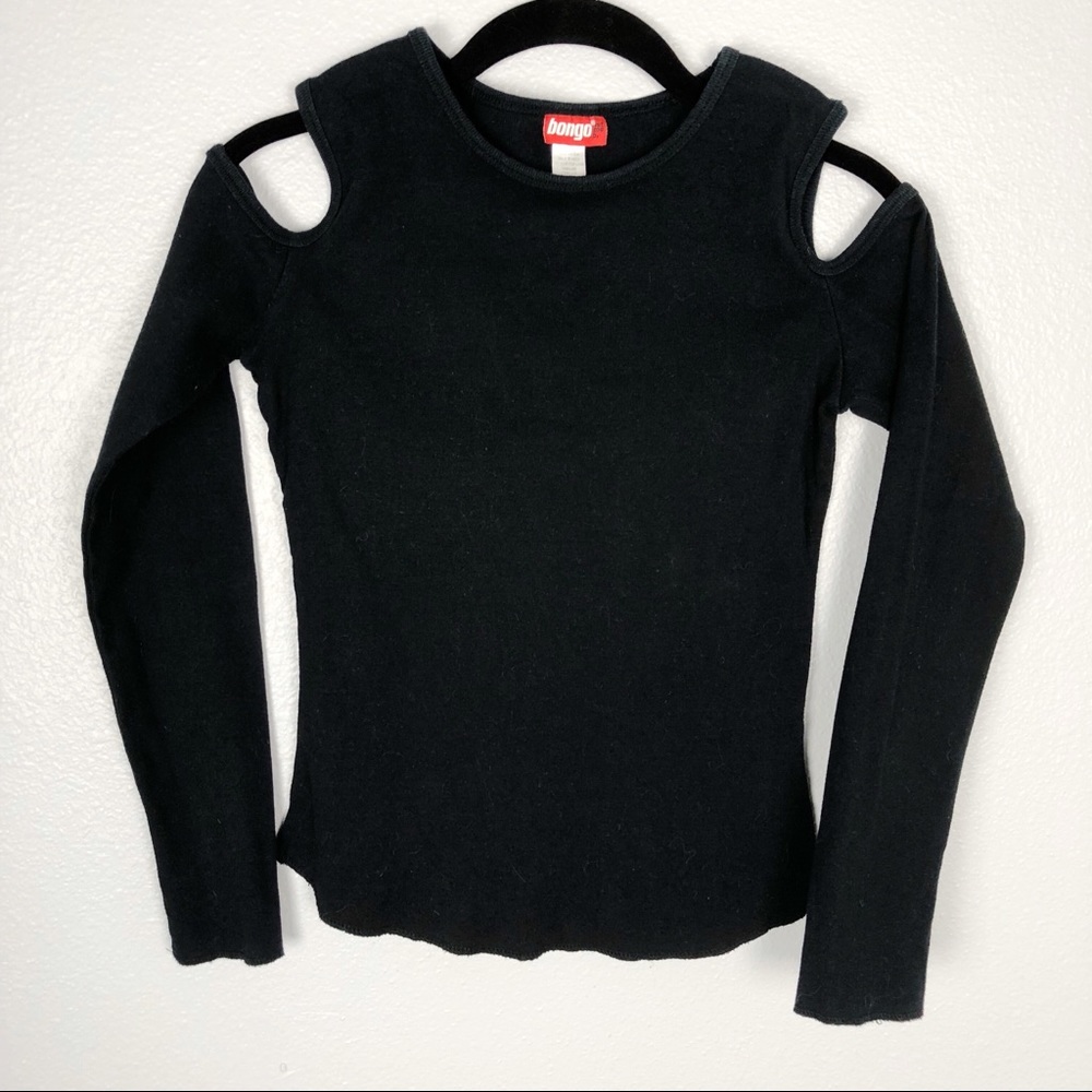 Bongo Cold Shoulder Black Top S